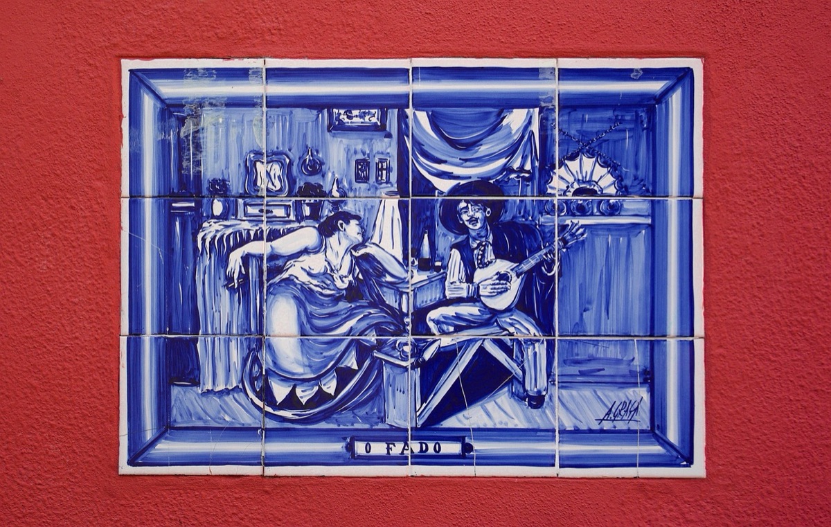 Colorful traditional buildings in the Alfama district of Lisbon
