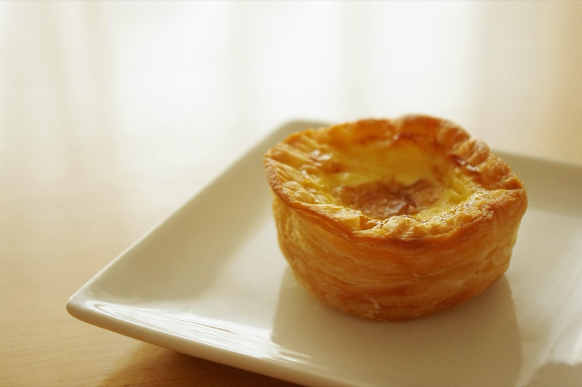 Freshly baked Portuguese custard tarts